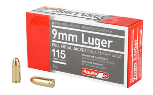 Ammunition Aguila Ammunition Pistol 9mm AGUILA 9MM 115GR FMJ 50/1000 • Model: Pistol